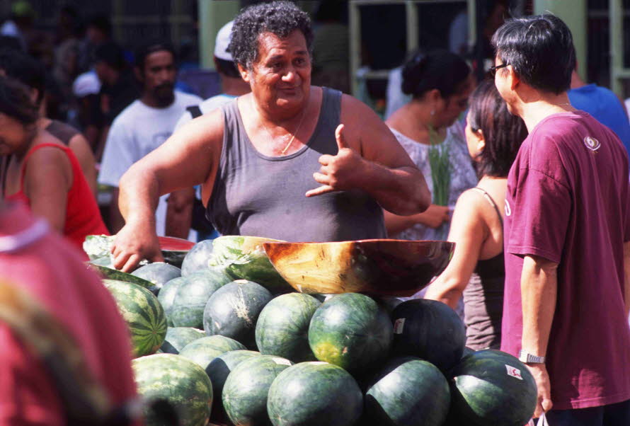 Sonntag morgens auf dem Markt von Papeete