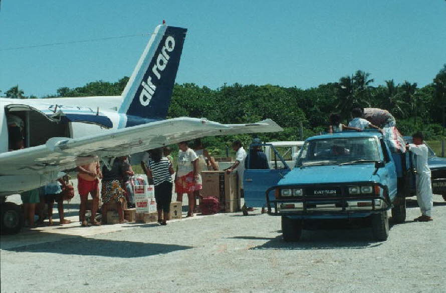 Beladung des Flugzeuges